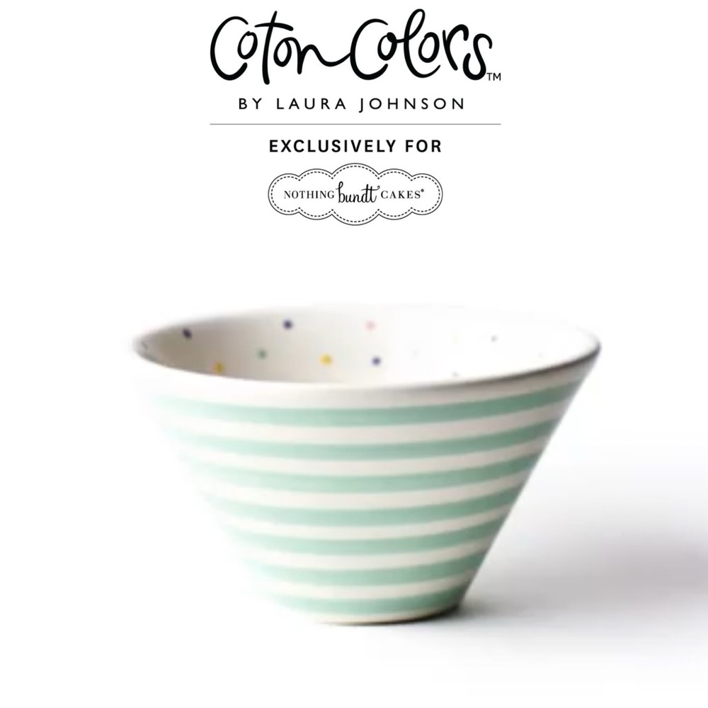 Cotton Colors by Laura Johnson Exclusively for Nothing Bundt Cakes Stripped Bowl